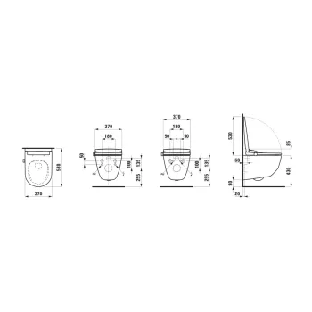 Bide Laufen Cleanet Pro Elektroniskā, SoftClose, bezapvalka, balts