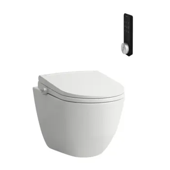 Piekaramais pods ar Bide funkciju Laufen CLEANET PRO, komforta,Rimfree, ar mazgāšanas un žāvēšanas funkciju, sildāms sēdeklis, tālvadība, Wi‑Fi un APP, UV dezinfekcija, H601890000S002