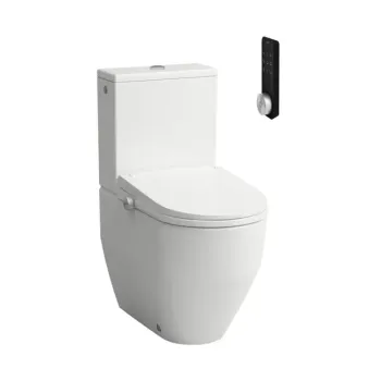 Tualetes pods ar Bide funkciju brīvi stāvošs Laufen CLEANET PRO, Rimfree, mazgāšanas un žāvēšanas funkcija, sildāms sēdeklis, tālvadība, Wi‑Fi un APP, UV dezinfekcija H602890000S002