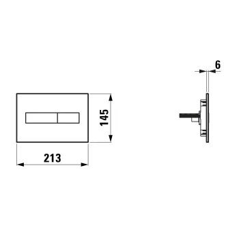 Spiedpoga Laufen INEO HORIZON, ar divu režīmu skalošanu, 213x6x145 mm, hroms, H9001110040001
