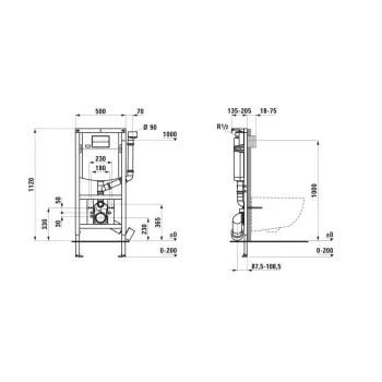 Iebūvējamais rāmis Laufen INEO, ar ventilāciju H9201180000001