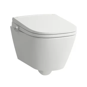 Piekaramais pods ar Bide funkciju Laufen CLEANET MEDA, klusais skalojums,Rimfree  ar mazgāšanas un žāvēšanas funkciju un apsildāmu sēdekli, tālvadība, Wi‑Fi, UV dezinfekcija, H604110000S002