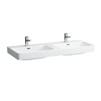 Vannas istabas izlietne Laufen Pro S, Dubultā 1200 x 465 x 95 mm, ar 2 maisītāja atverēm, balta, H8149660001041