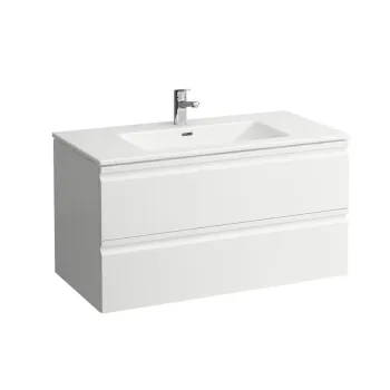 Vannas istabas skapītis Laufen Pro S, ar izlietni, ar atvilktņu organizatoru, 100x50cm, H8619654751041 Balts