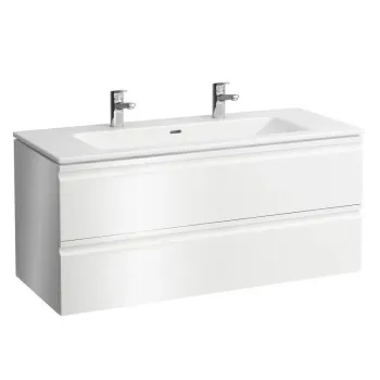 Vannas istabas skapītis Laufen Pro S, Dubultais ar izlietni un atvilktņu organizatoru, 120x55x50cm H8619674751071 Balts