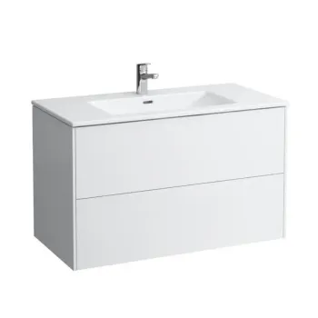 Vannas istabas skapītis Laufen Pro S, ar izlietni, 100x61x50cm, glancēta balta, H8649622611041