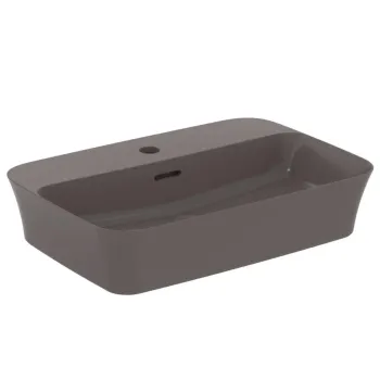 Vannas istabas izlietne Ideal Standard Ipalyss, uz virsmas 55x38 cm, ar atveri maisītājam, šīfera pelēks, E2077V5