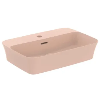 Vannas istabas izlietne Ideal Standard Ipalyss, uz virsmas 55x38 cm, ar atveri maisītājam, matēta balta, E2077V7