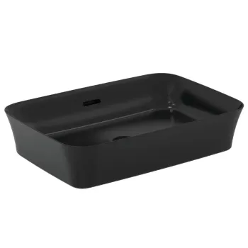 Vannas istabas izlietne Ideal Standard Ipalyss, uz virsmas 55x38 cm, ar pārplūdi, matēta melna, E2078V3
