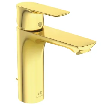 Vannas istabas izlietnes maisītājs Ideal Standard Connect Air, ar vārstu, 176 mm, 125 mm, matēts zelts, A7053A2