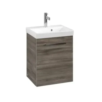 Vannas istabas skapītis Villeroy & Boch Avento, (bez izlietnes), MDF ar akrila virsmu, 58x51x45 cm, 2 atvilktnes ar SoftClose, Oak Kansas, A88900RH