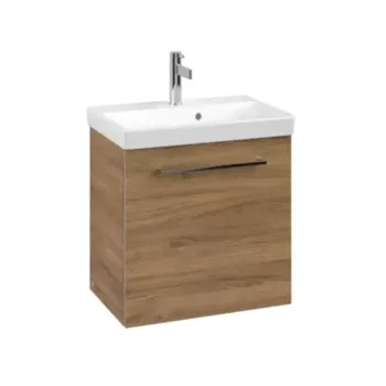 Vannas istabas skapītis Villeroy & Boch Avento, (bez izlietnes) MDF ar akrila virsmu, ar SoftClose durvīm 53x51x35 cm, 1 durvis, Arizona Oak, A88801VH