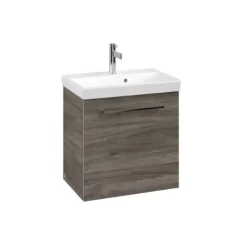 Vannas istabas skapītis Villeroy & Boch Avento,  MDF ar akrila pārklājumu, (bez izlietnes), ar SoftClose 53x51x35 cm, 1 durvis, Arizona Oak, A88800VH