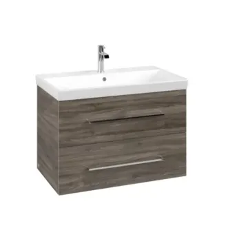 Vannas istabas skapītis Villeroy & Boch Avento, (bez izlietnes), MDF korpuss ar akrila virsmu, ar SoftClose aizvēršanu, 78x51x45 cm, 2 atvilktnes, Stone Oak, A89100RK
