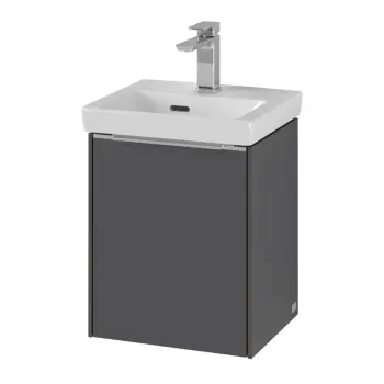 Vannas istabas skapītis Villeroy & Boch Subway 3.0, (bez izlietnes), ar SoftClose  35x43x31 cm, 1 durvis, grafīts, C58400VR