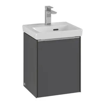 Vannas istabas skapītis Villeroy & Boch Subway 3.0, (bez izlietnes), ar SoftClose, 35x43x31 cm, 1 durvis, grafīta, C58300VR