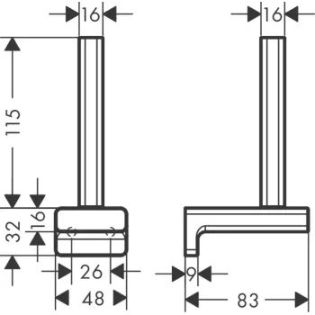 Tualetes papīra turētājs Hansgrohe AddStoris, matēta bronza, 41756140 NEW