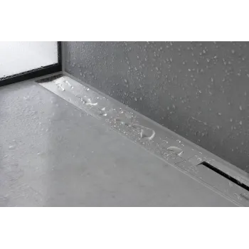 Dušas kanāls Hansgrohe RainDrain Flex, ar nerūsējošā tērauda resti 800, montāžai pie sienas, griežams, hroms, 56051000 NEW