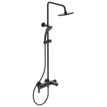 Dušas komplekts Ideal Standard Cerafine O, ar vannas maisītāju, 20 cm, matēta melna, BC525XG