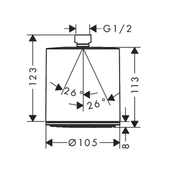 Dušas galva Hansgrohe Pulsify S 105, hroms, 24130000 NEW