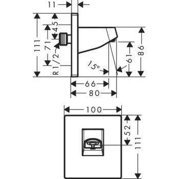 Dušas galva Hansgrohe Pulsify, 8 cm, matēta balta, 24139700 NEW