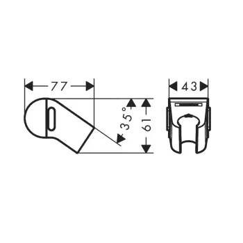 Dušas turētājs Hansgrohe WallStoris, ar pogas regulāciju, matēta melna, 27917670 NEW