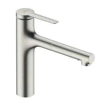 Virtuves Izlietnes Maisītājs Hansgrohe Zesis M33, ar izvelkamu uzgali, sBox lite, nerūsējošā tērauda apdare, 74804800 NEW