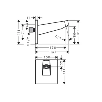 Dušas galva Hansgrohe Pulsify, 15 cm, hroms, 24149000 NEW