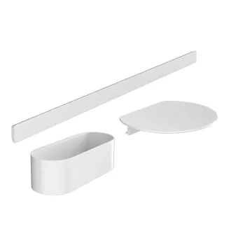Plauktu komplekts Hansgrohe WallStoris, matēta balta, 27966700 NEW