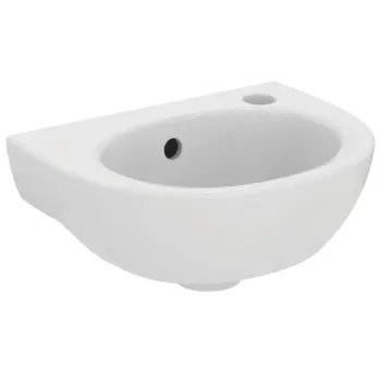 Vannas istabas izlietne Ideal Standard Eurovit, 35x26 cm, uz virsmas ar pārplūdi, ar jaucējkrāna atveri labajā pusē, balta, E871601