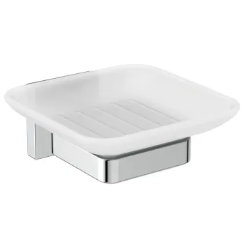 Ziepju trauks Ideal Standard IOM Square, ar turētāju, matēts stikls/hroms, E2201AA