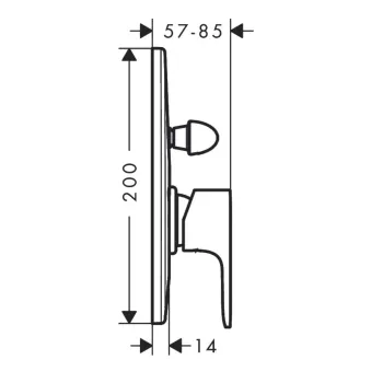 Vannas maisītājs Hansgrohe Rebris E, matēta melna, 72458670 NEW