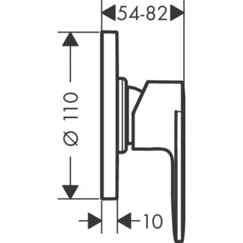 Dušas maisītājs Hansgrohe Vernis Blend, iebūvējams, matēta melna, 71663670 NEW