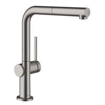 Virtuves Izlietnes Maisītājs maisītājs Hansgrohe Talis M54, izvelkams uzgalis, matēta melna hroms, 72809340 NEW