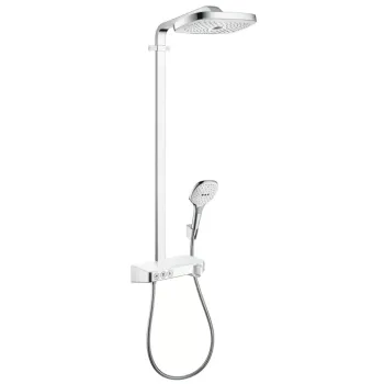 Dušas sistēma Hansgrohe Raindance Select E, ar termostatu ShowerTablet Select, 3 režīmi, balta/hroms, 27127400 NEW