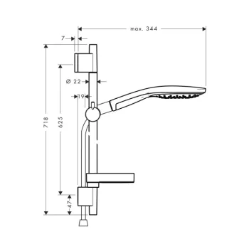 Dušas Sistēma Hansgrohe Raindance Select S 150, 3 režīmi, hroms, 27802000 NEW
