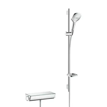 Dušas komplekts Hansgrohe Raindance Select E, ar termostatu Ecostat Select, 3 režīmi, hroms, 27039000 NEW
