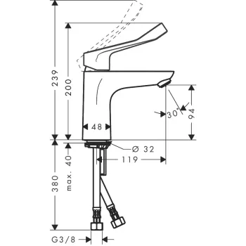Vannas istabas izlietnes maisītājs Hansgrohe Focus, hroms, 31915000 NEW