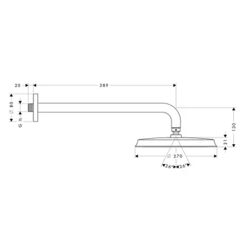 Dušas galva Hansgrohe Raindance Classic, hroms, 27424000 NEW
