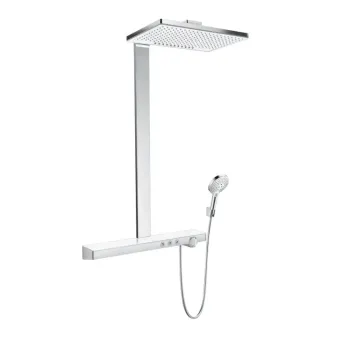 Dušas Sistēma Hansgrohe Rainmaker Select, ar termostatu, 2 režīmi, balta/hroms, 27028400 NEW