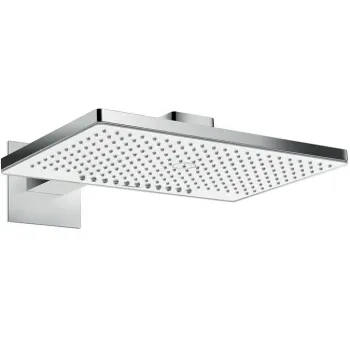 Dušas galva Hansgrohe Rainmaker Select 460, 2 režīmi, EcoSmart 9 l/min, dušas kronšteins 46 cm, balta/hroms, 24015400 NEW