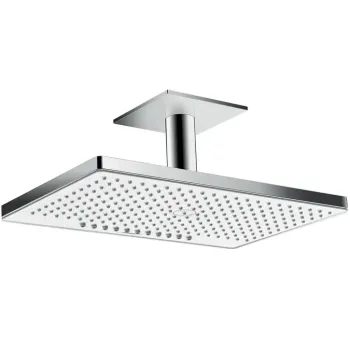 Dušas galva Hansgrohe Rainmaker Select 460, 2 režīmi, EcoSmart 9 l/min, dušas kronšteins 10 cm, balta/hroms, 24014400 NEW