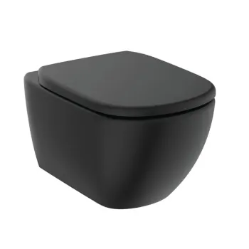 Tualetes pods Ideal Standard Tesi, ar SoftClose sēdekli, RimLS+, zīdaini melna, T5361V3
