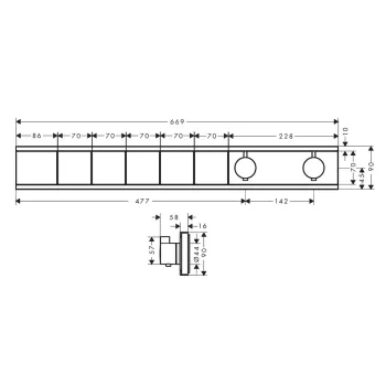 Vannas / Dušas maisītājs Hansgrohe RainSelect, ar termostatu, matēta melna hroms, 15384340 NEW
