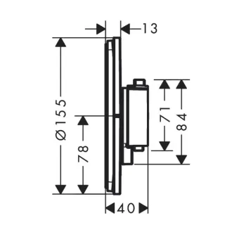 Dušas maisītājs Hansgrohe ShowerSelect Comfort, iebūvējams, ar termostatu, matēta melna hroms, 15553340 NEW