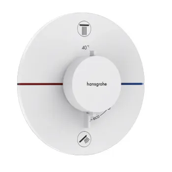 Dušas maisītājs Hansgrohe ShowerSelect Comfort, iebūvējams, ar termostatu, matēta balta, 15554700 NEW