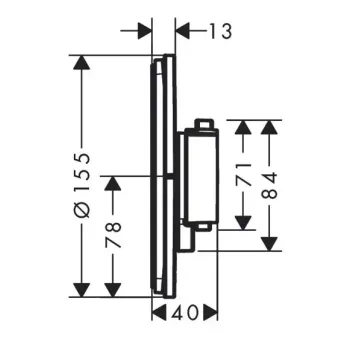 Dušas maisītājs Hansgrohe ShowerSelect Comfort, ar termostatu, iebūvējams, matēta balta, 15559700 NEW