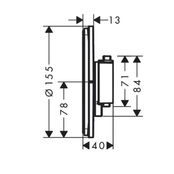 Dušas maisītājs Hansgrohe ShowerSelect Comfort, iebūvējams, ar termostatu, matēta melna, 15562670 NEW