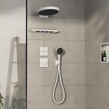 Dušas maisītājs Hansgrohe ShowerSelect Comfort, ar termostatu, iebūvējams, matēta balta, 15574700 NEW
