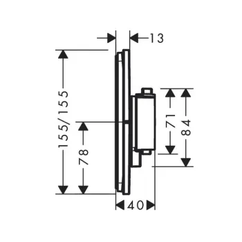 Dušas maisītājs Hansgrohe ShowerSelect Comfort, iebūvējams, ar termostatu, hroms, 15575000 NEW